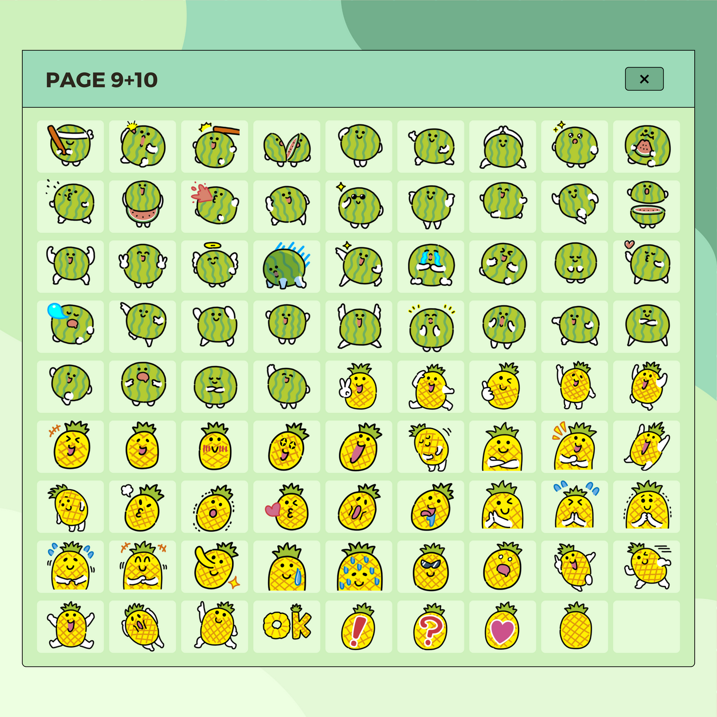 400 Kawaii Fruits and Vegetables Digital Stickers | Goodnotes Planner | Digital Stickers | PNG Files | Variety Pack