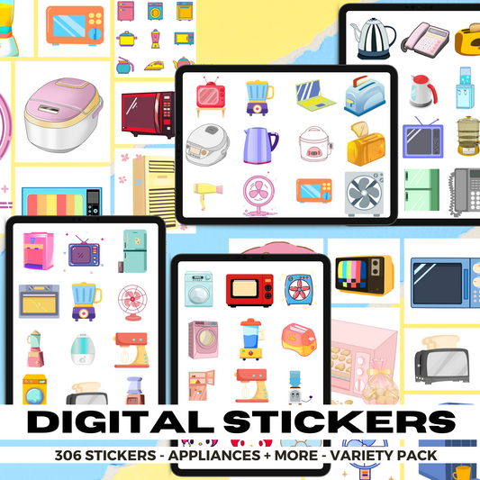 306 Ultimate Appliances Pack | Goodnotes Planner | Digital Stickers | PNG Files | Variety Pack