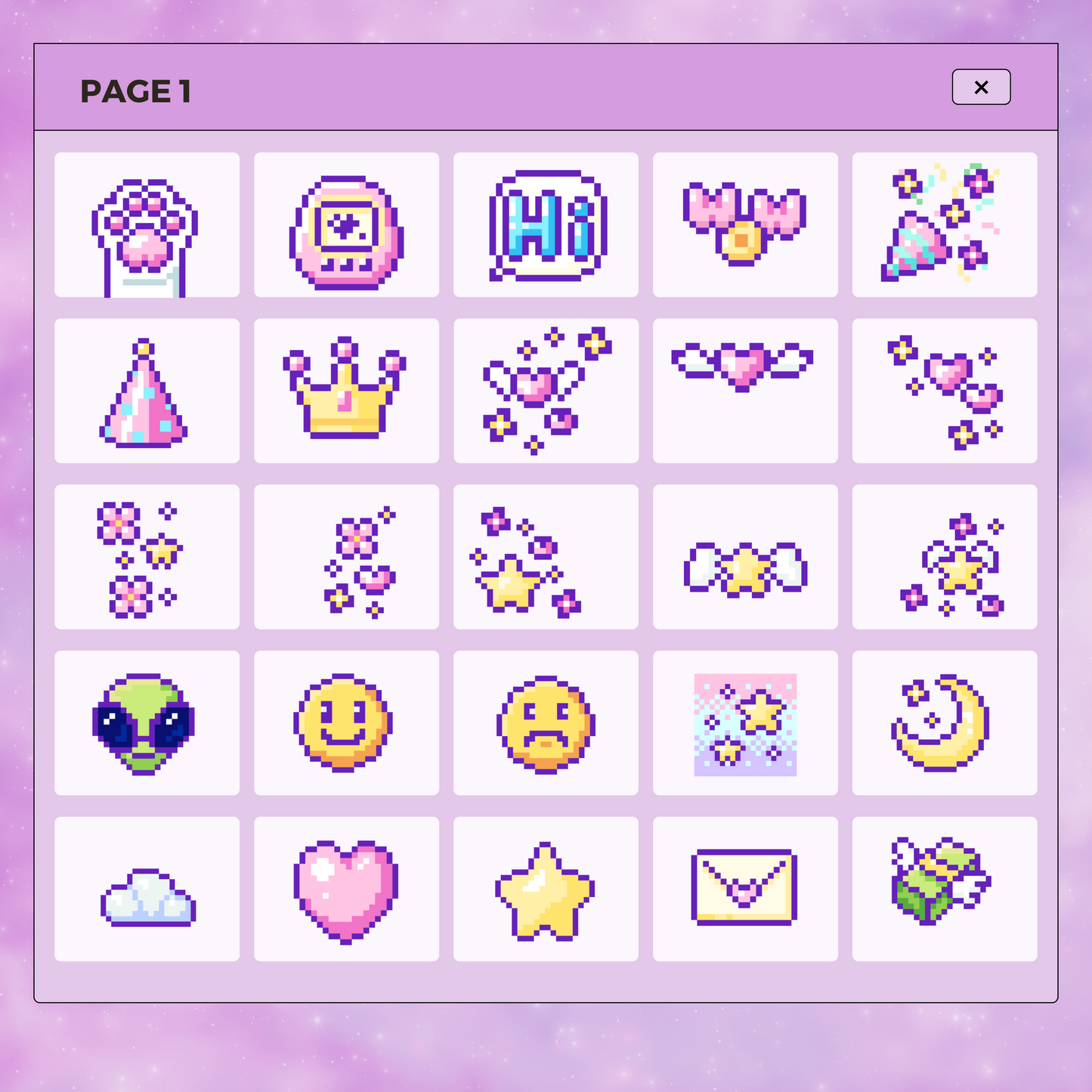 42 Freebie Pixelated Pack| Goodnotes Planner | Digital Stickers | PNG Files | Variety Pack