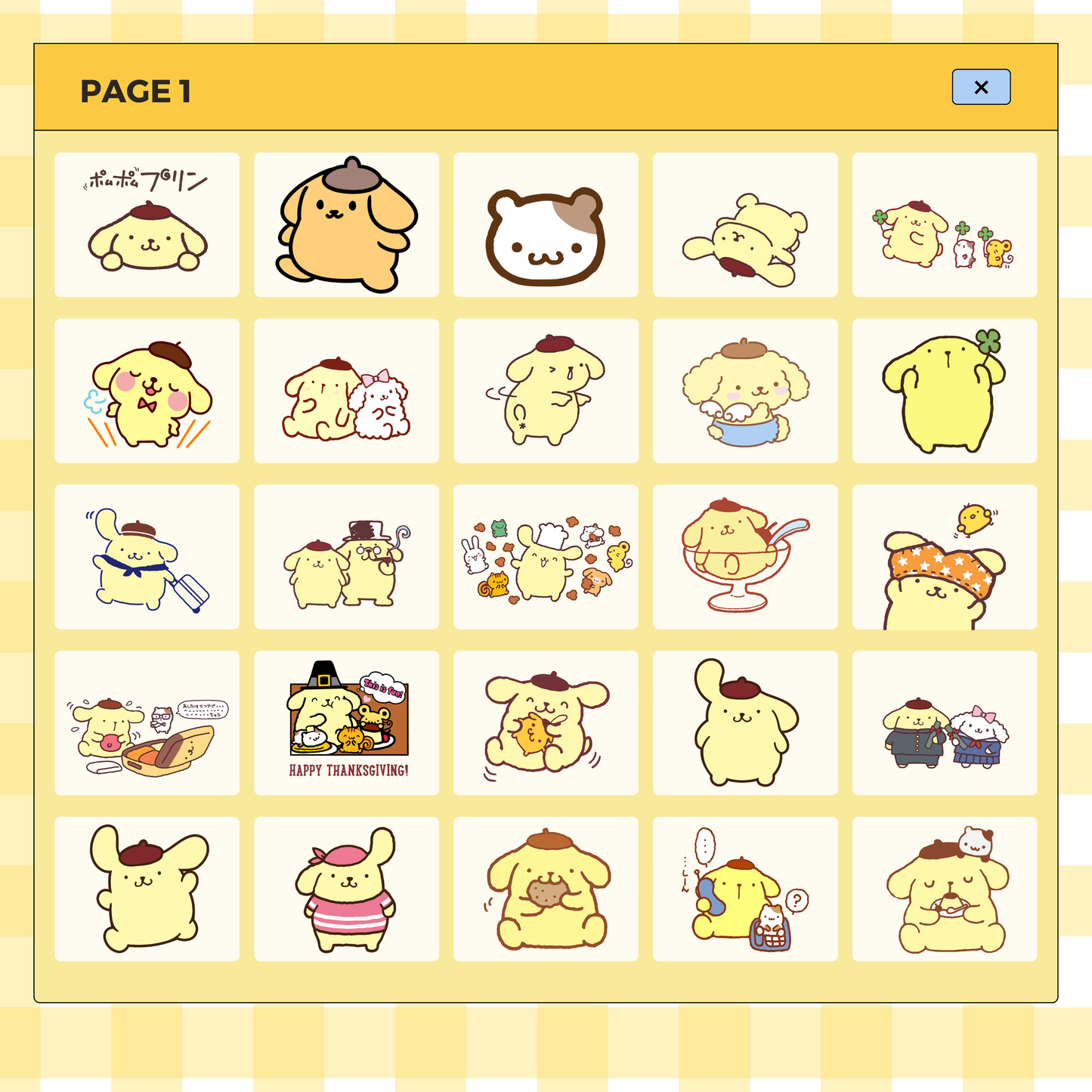 88 Pompompurin Stickers | Goodnotes Planner | Digital Stickers | PNG Files | Variety Pack