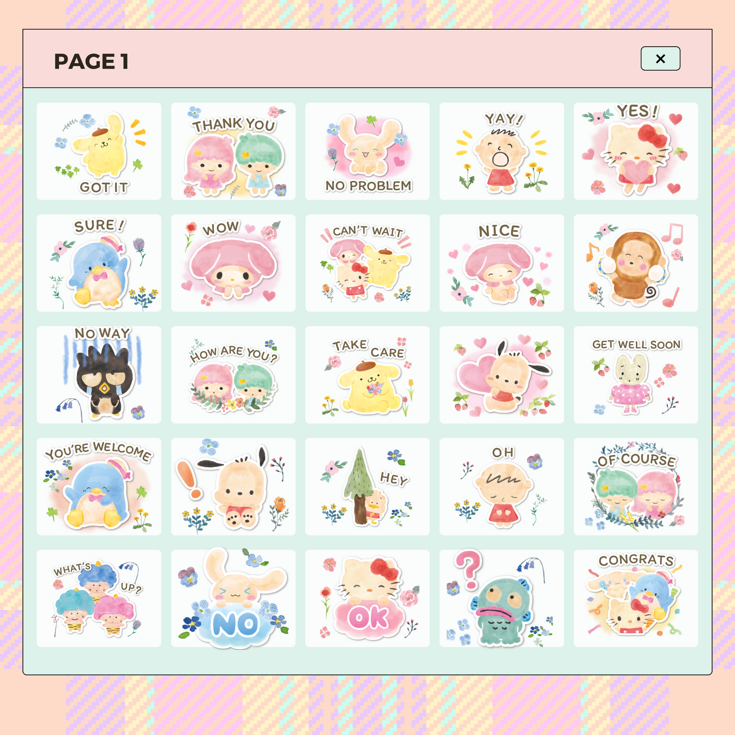 40 Cinnamoroll and Friends | Goodnotes Planner | Digital Stickers | PNG Files | Variety Pack