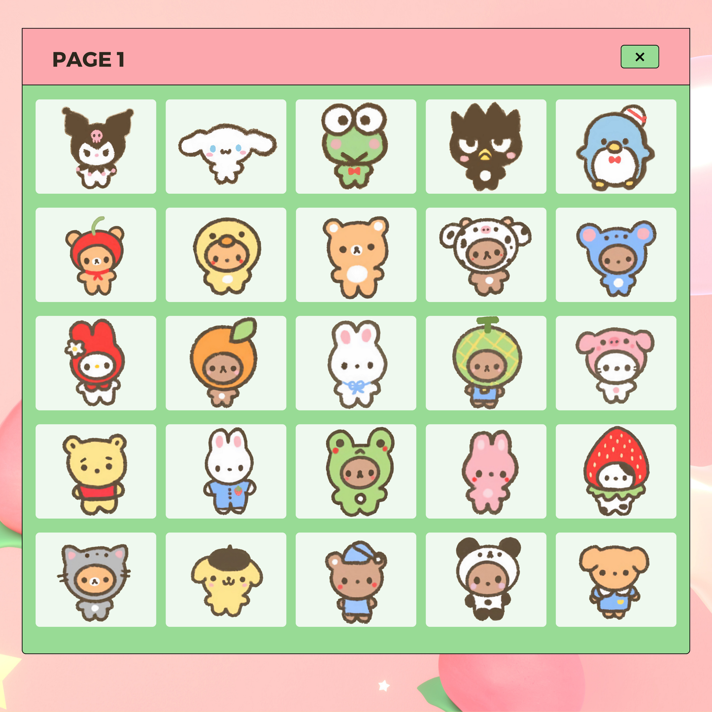 71 Kawaii Assorted Characters in Costumes | Goodnotes Planner | Digital Stickers | PNG Files | Variety Pack