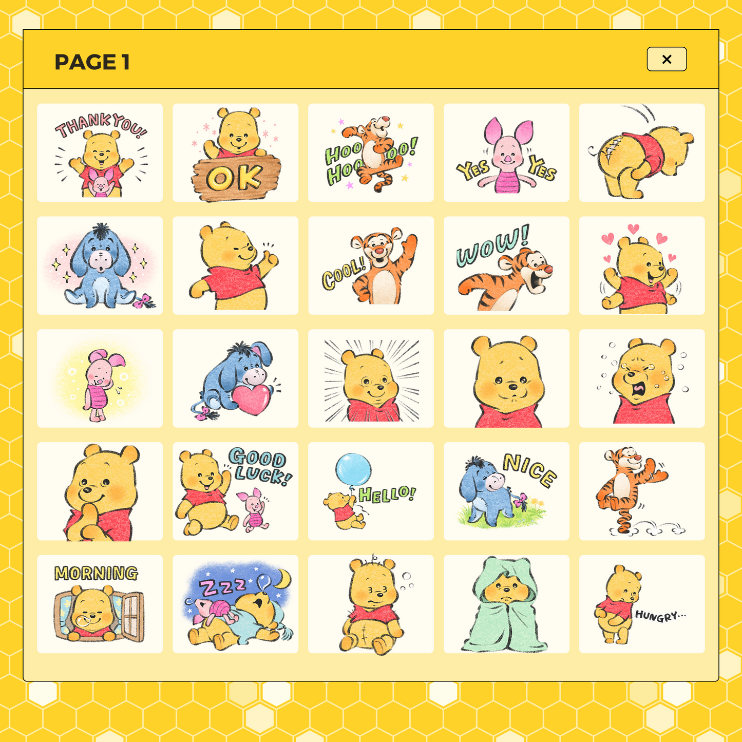 40 Winnie the Pooh and Friends  | Goodnotes Planner | Digital Stickers | PNG Files | Variety Pack