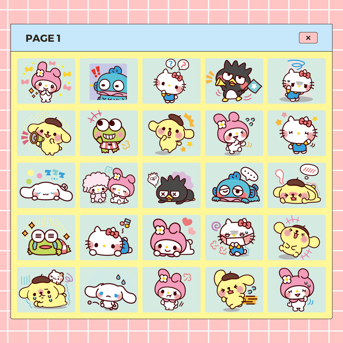 80 My Melody, Hello Kitty and Friends | Goodnotes Planner | Digital Stickers | PNG Files | Variety Pack