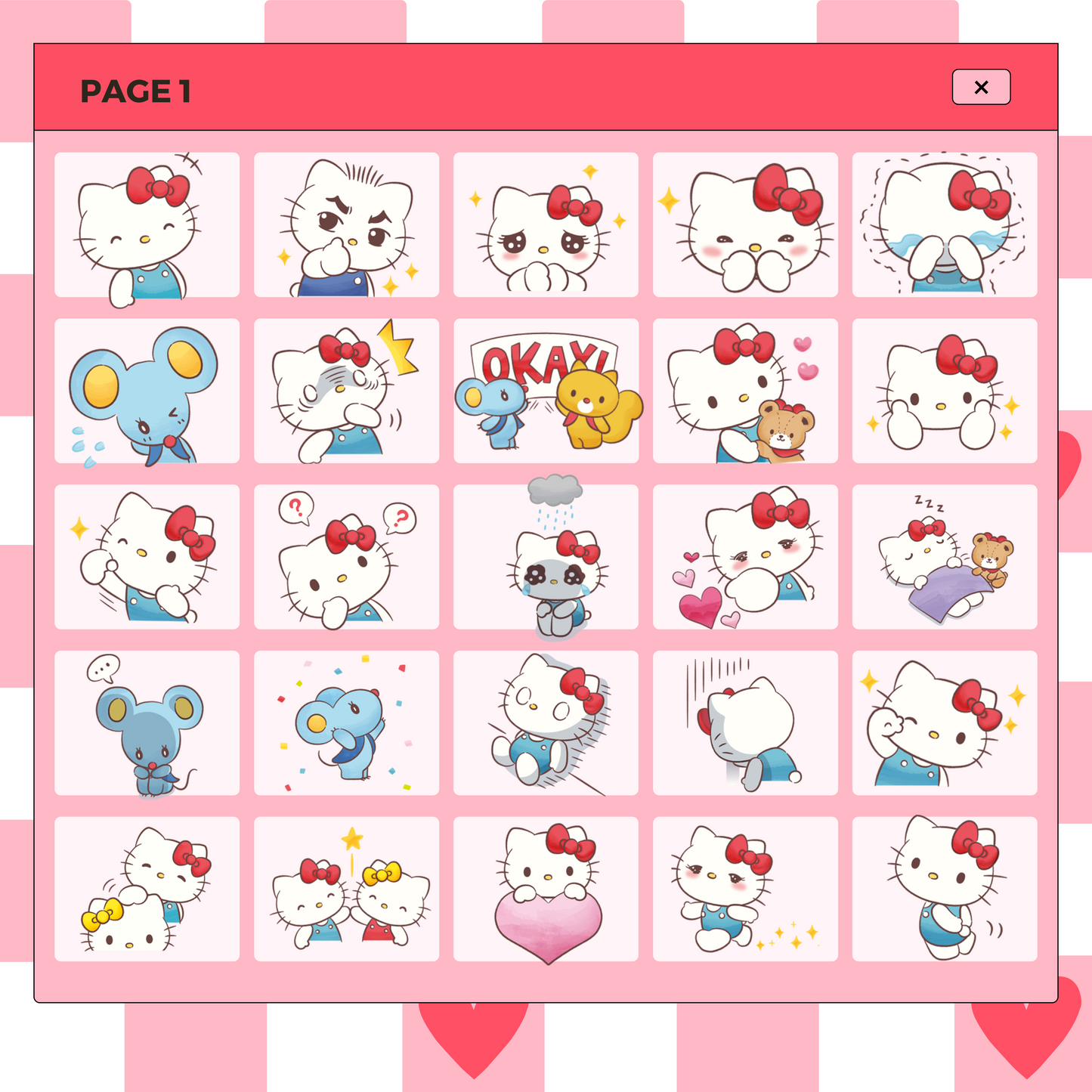 40 Hello Kitty and Joey | Goodnotes Planner | Digital Stickers | PNG Files | Variety Pack