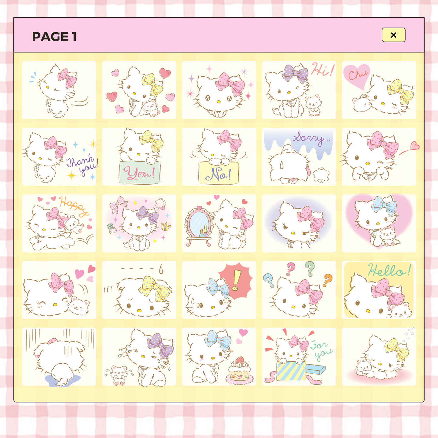 40 Soft Pastel Hello Kitty | Goodnotes Planner | Digital Stickers | PNG Files | Variety Pack