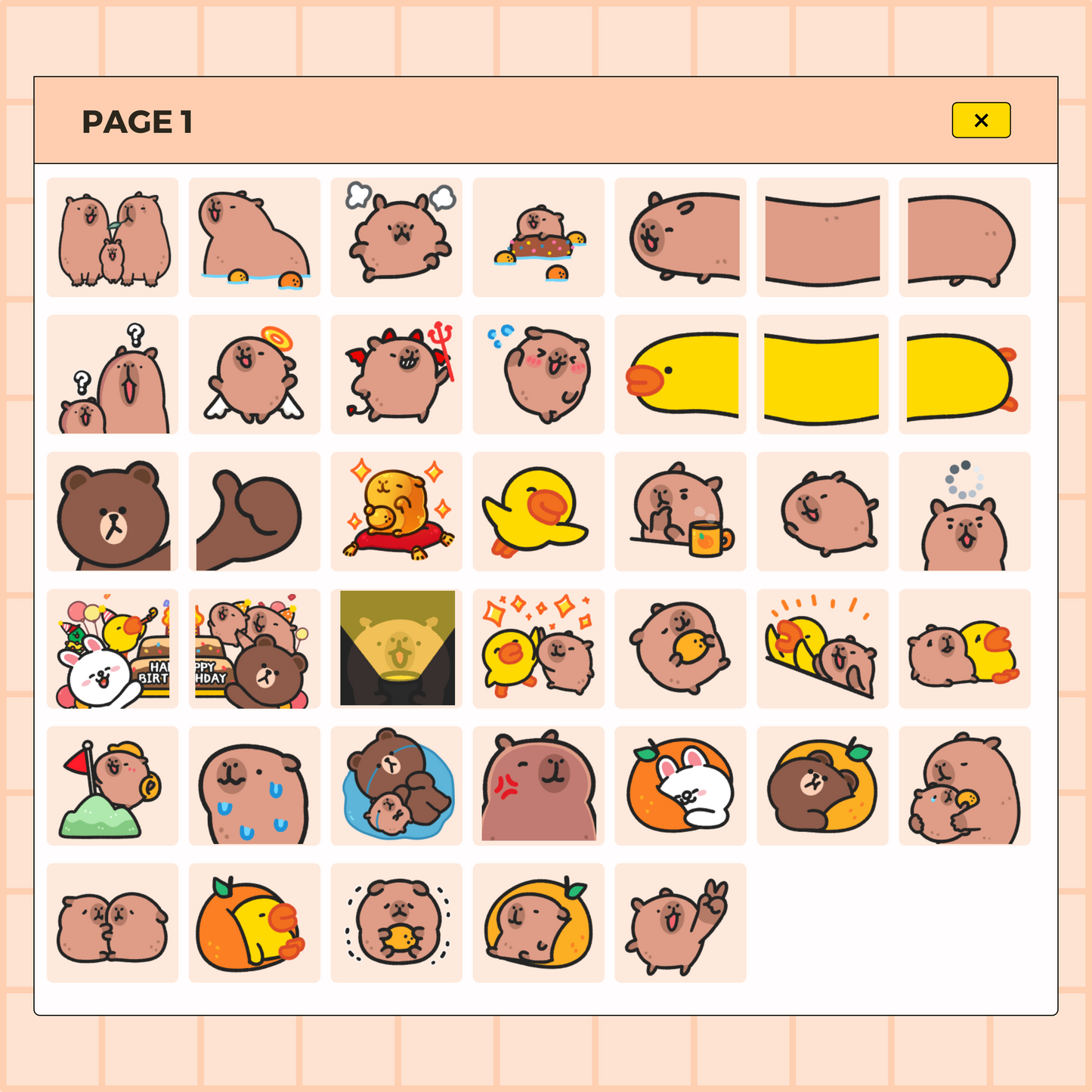 80 Assorted Capybara Stickers | Goodnotes Planner | Digital Stickers | PNG Files | Variety Pack