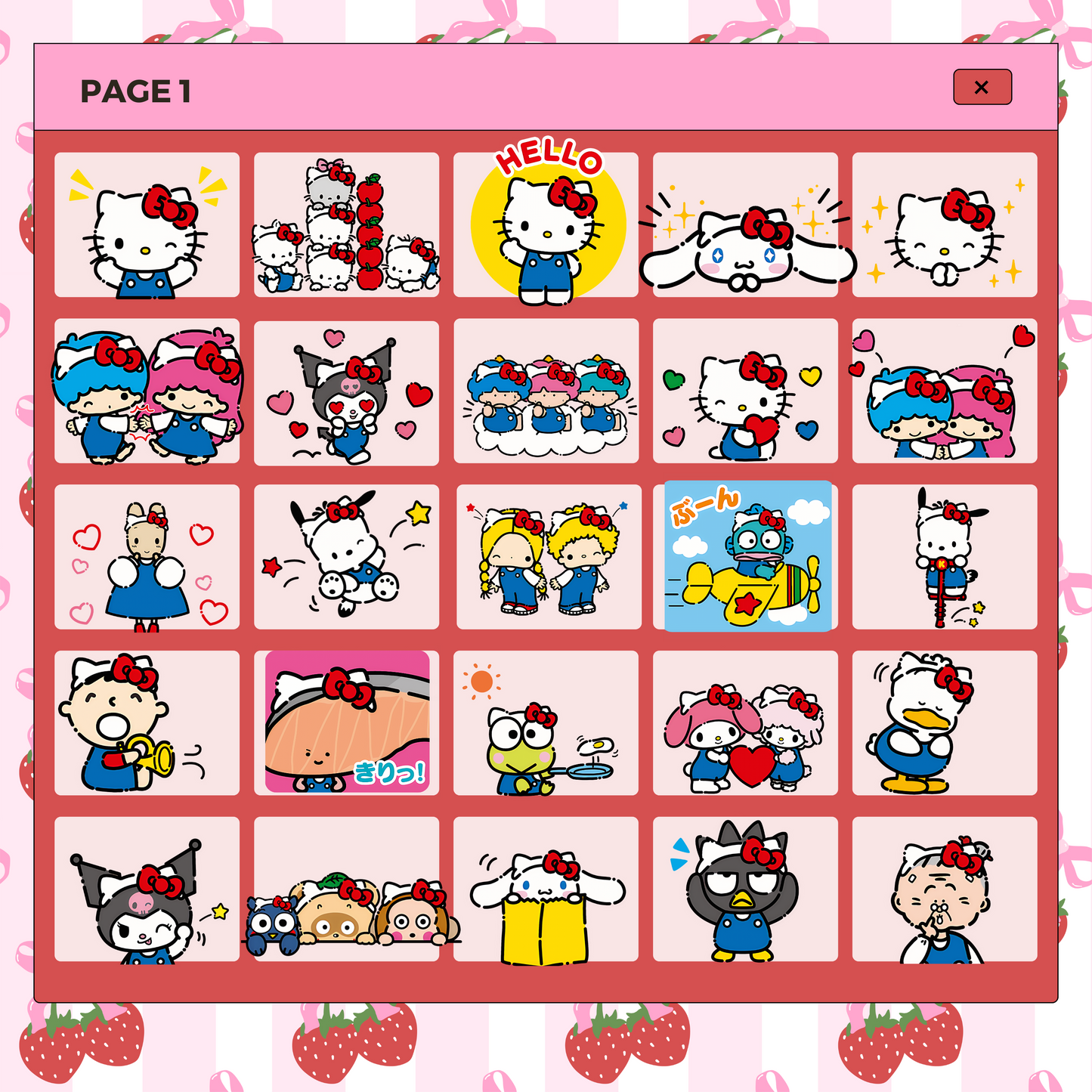 40 Hello Kitty, Pompompurin and Friends | Goodnotes Planner | Digital Stickers | PNG Files | Variety Pack