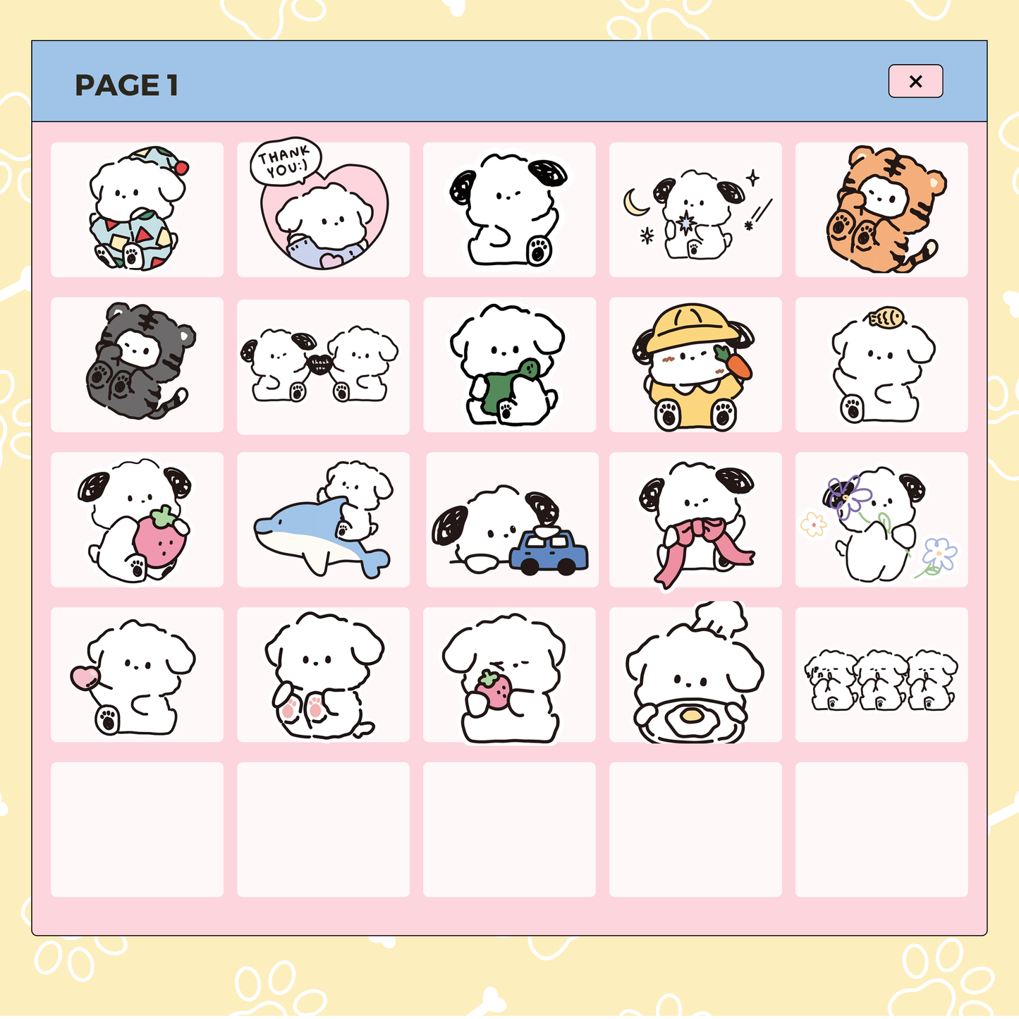 20 Cute Puppy in Costumes | Goodnotes Planner | Digital Stickers | PNG Files | Variety Pack