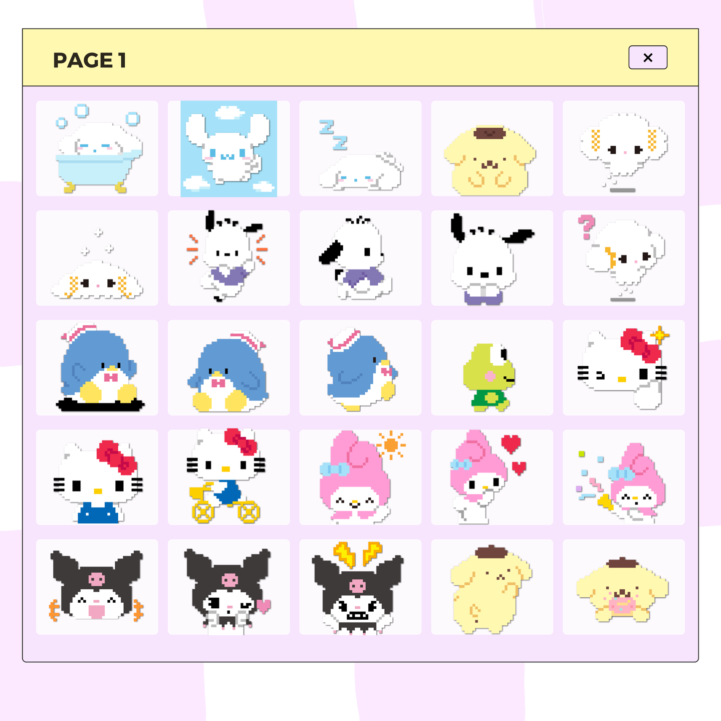 40 Kawaii Pixel Characters | Goodnotes Planner | Digital Stickers | PNG Files | Variety Pack