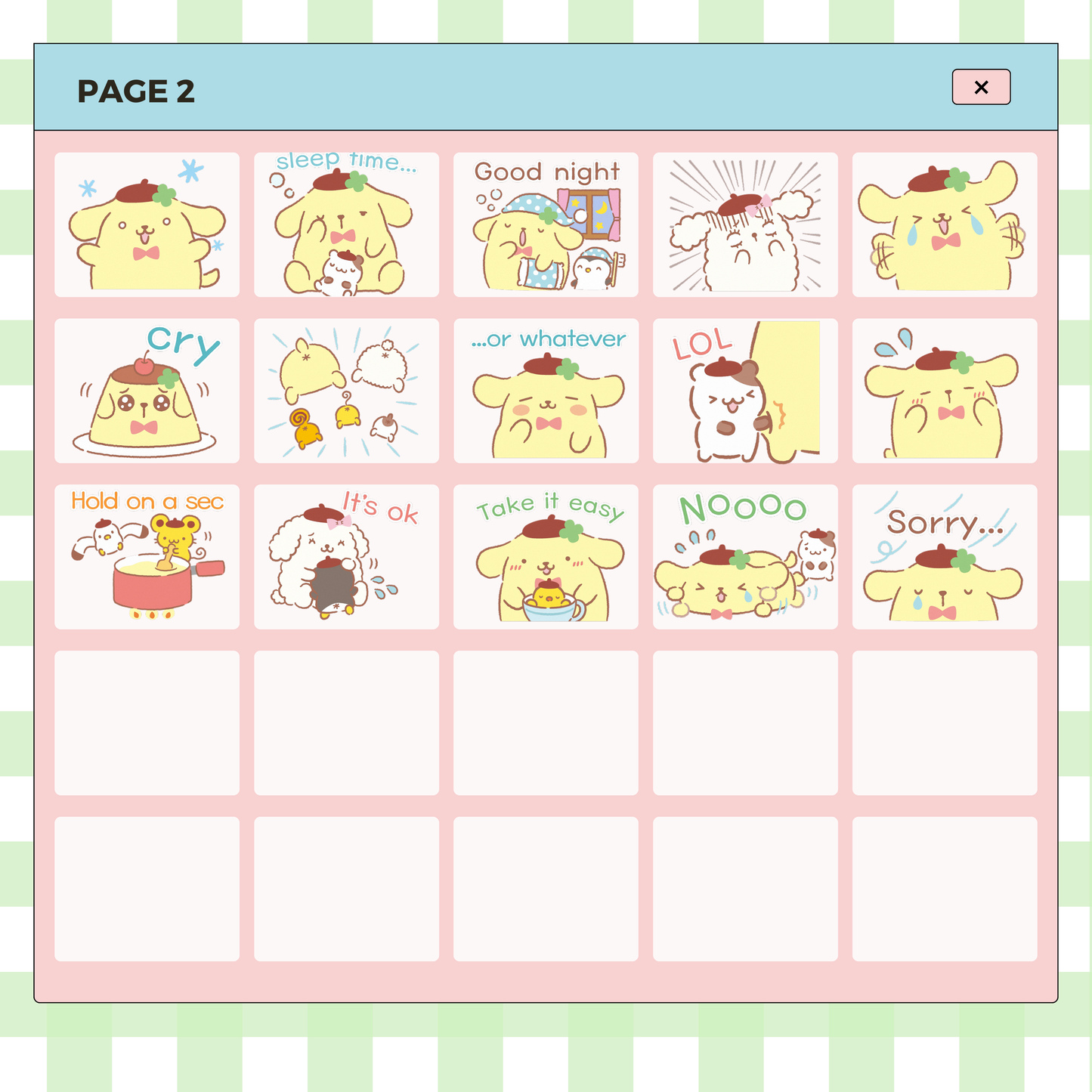 40 Pastel Pompompurin | Goodnotes Planner | Digital Stickers | PNG Files | Variety Pack