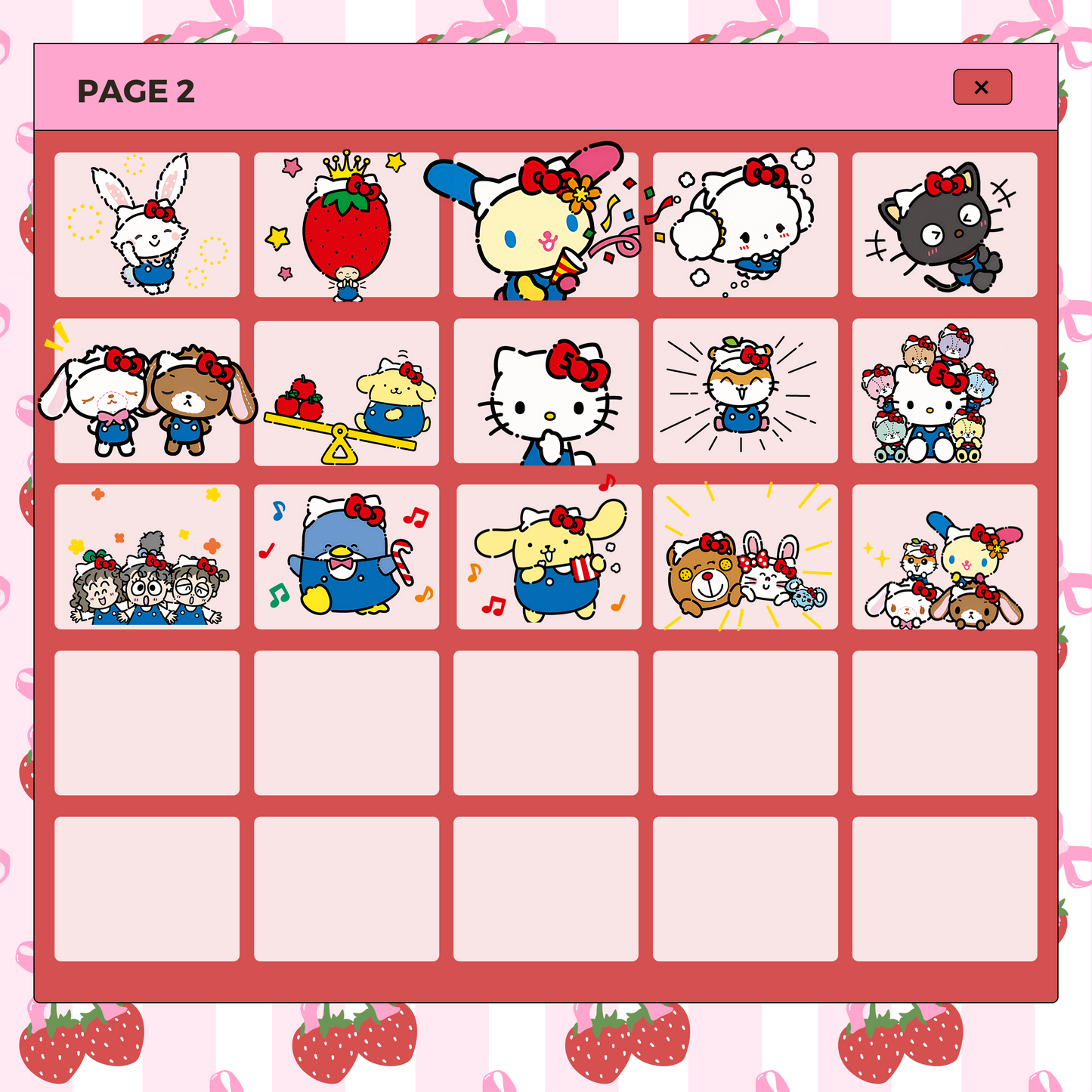 40 Hello Kitty, Pompompurin and Friends | Goodnotes Planner | Digital Stickers | PNG Files | Variety Pack