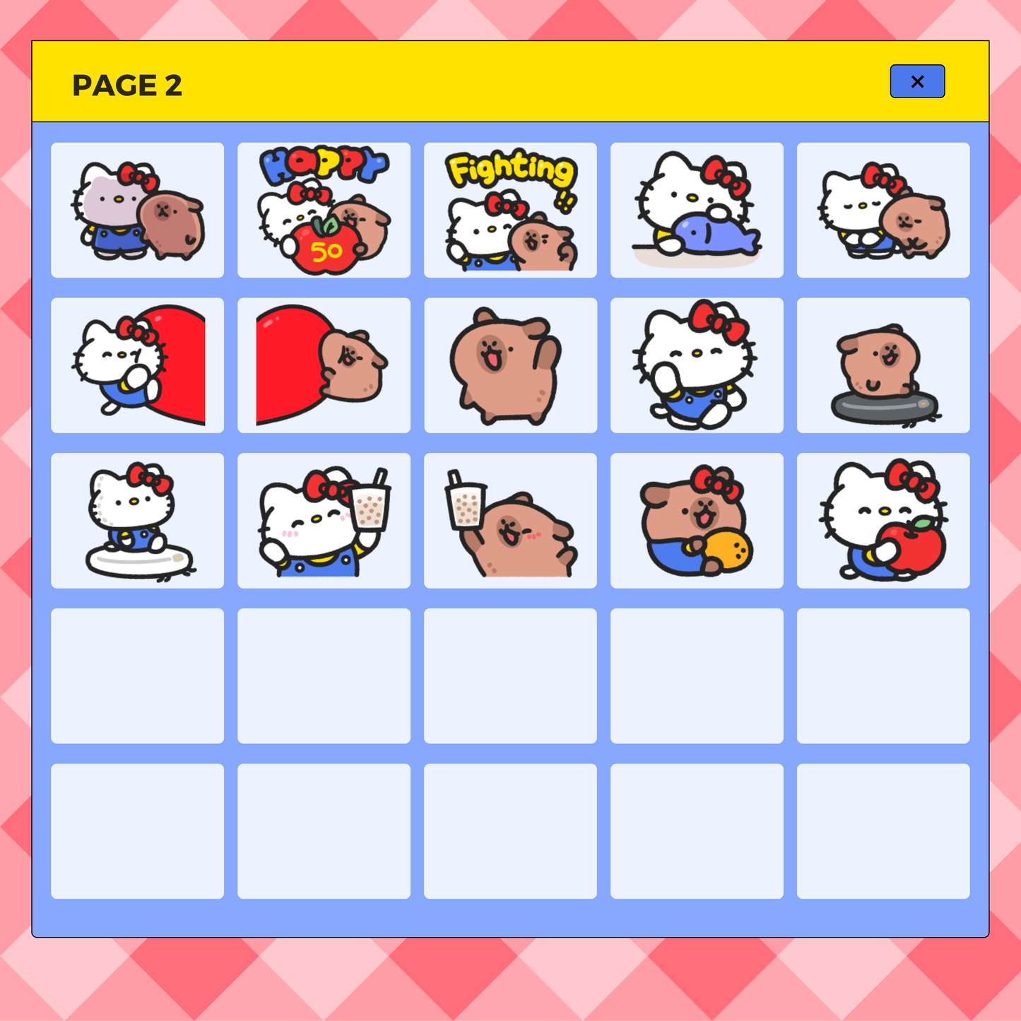 40 Hello Kitty and Capybara | Goodnotes Planner | Digital Stickers | PNG Files | Variety Pack