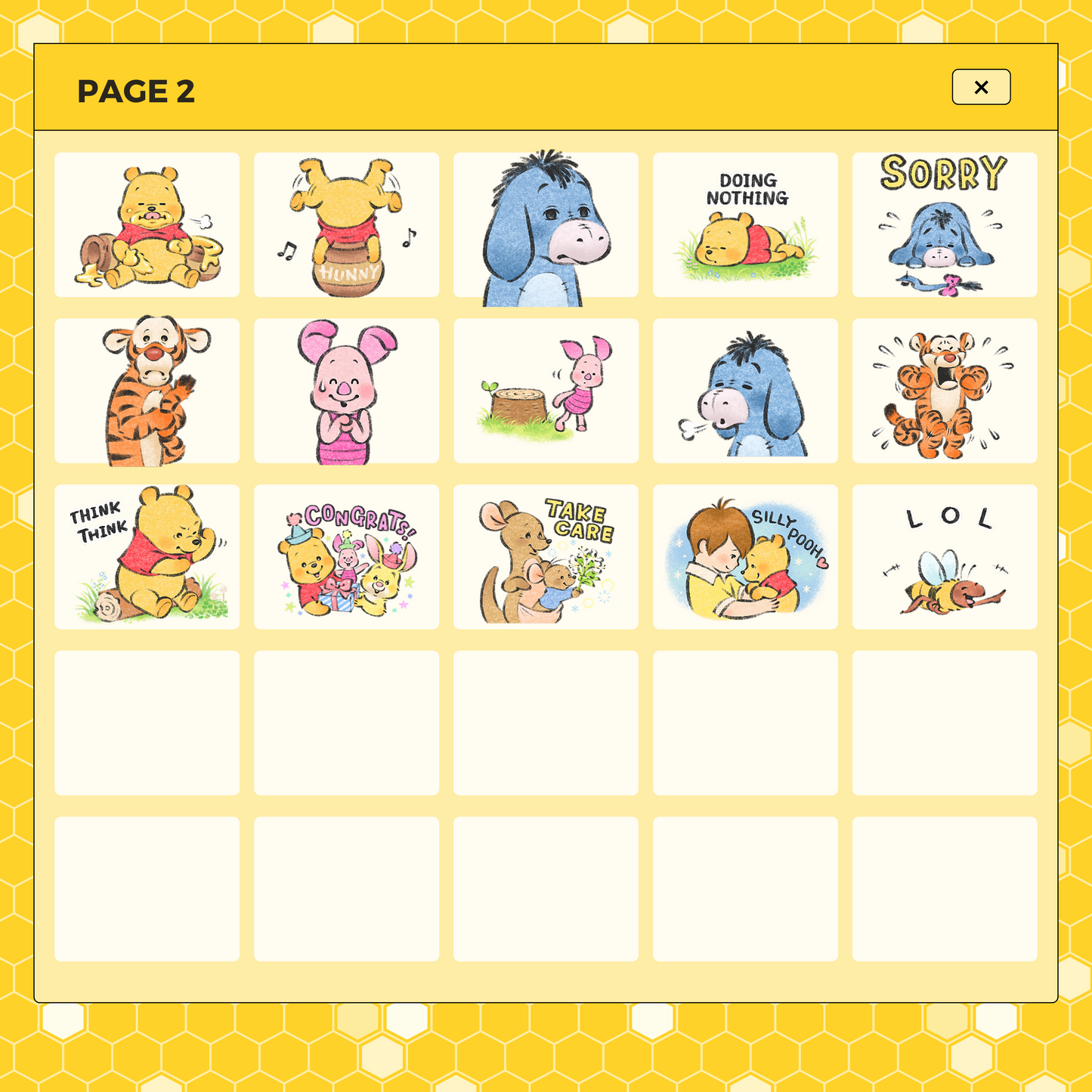 40 Winnie the Pooh and Friends  | Goodnotes Planner | Digital Stickers | PNG Files | Variety Pack