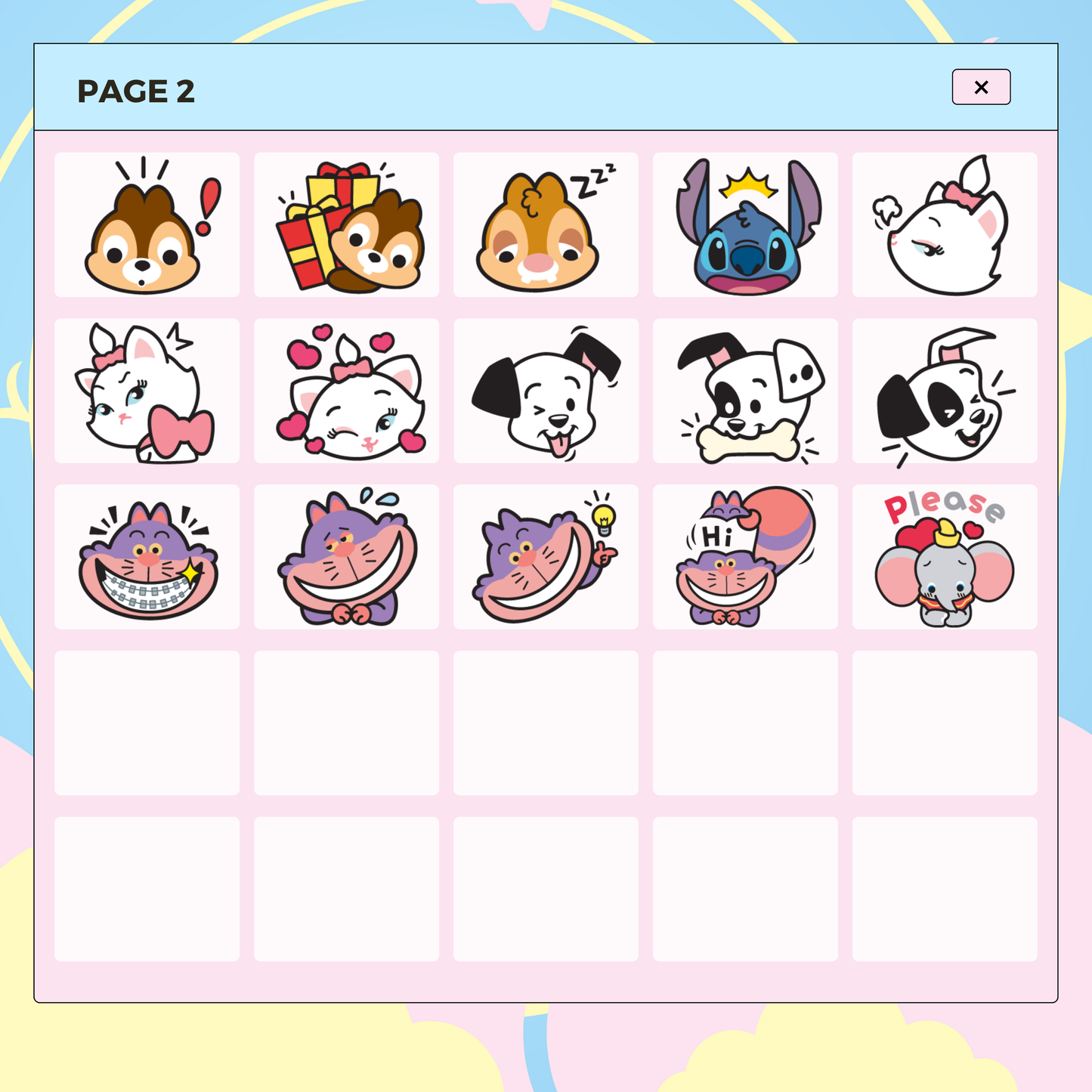 40 Assorted Disney Faces | Goodnotes Planner | Digital Stickers | PNG Files | Variety Pack