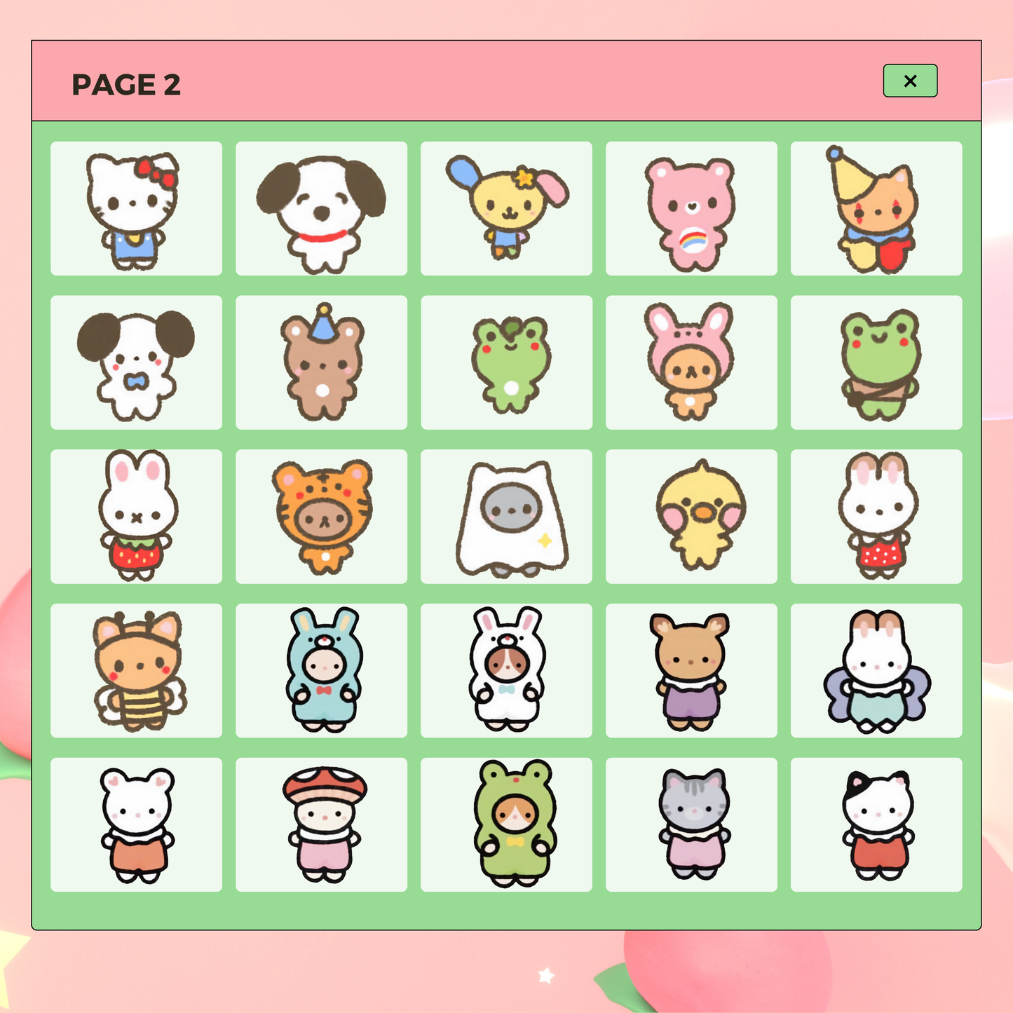 71 Kawaii Assorted Characters in Costumes | Goodnotes Planner | Digital Stickers | PNG Files | Variety Pack