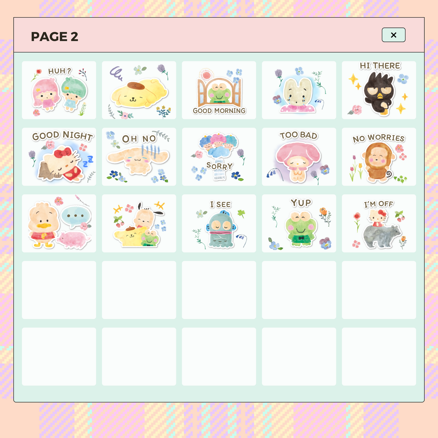 40 Cinnamoroll and Friends | Goodnotes Planner | Digital Stickers | PNG Files | Variety Pack