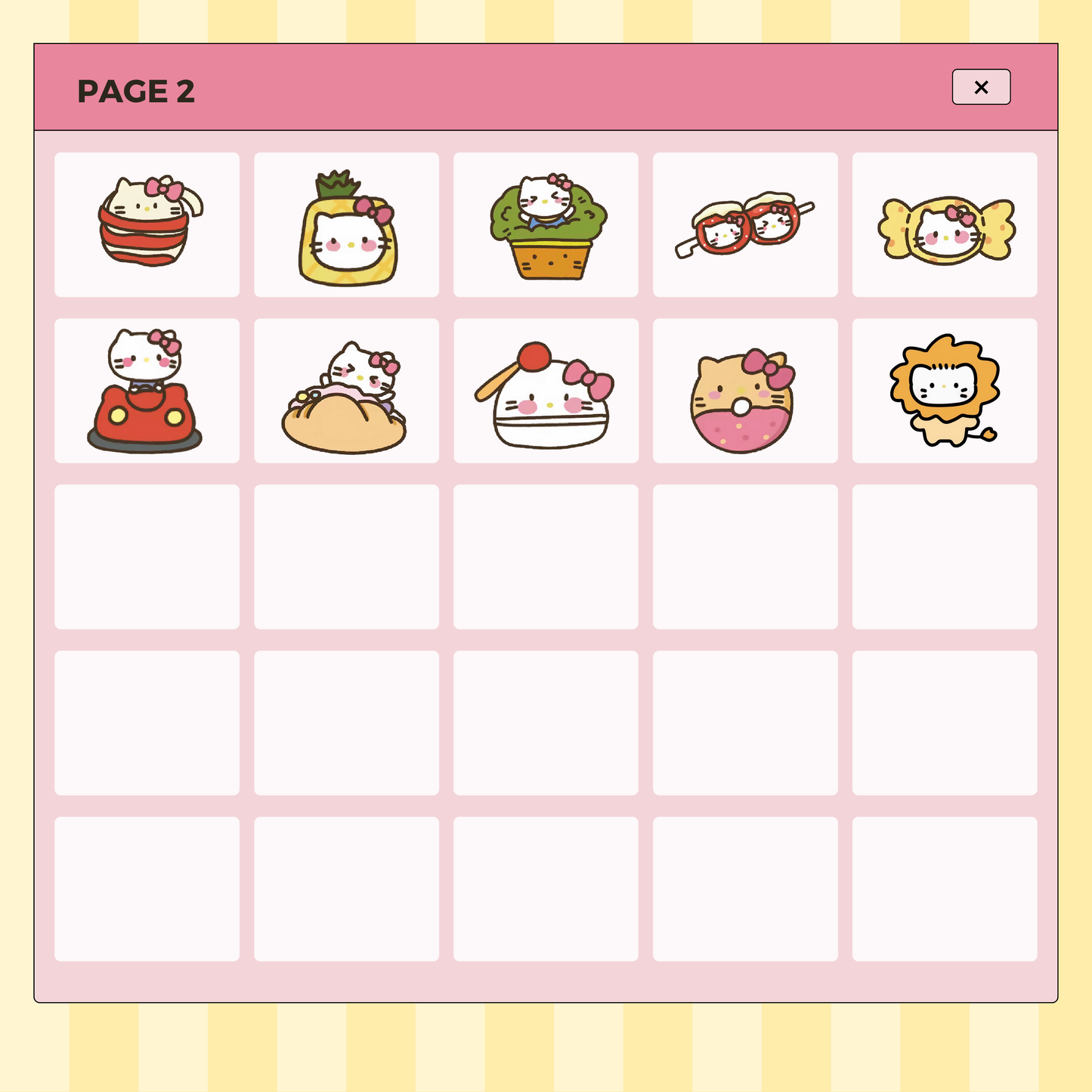 35 Hello Kitty Food Stickers Edition | Goodnotes Planner | Digital Stickers | PNG Files | Variety Pack