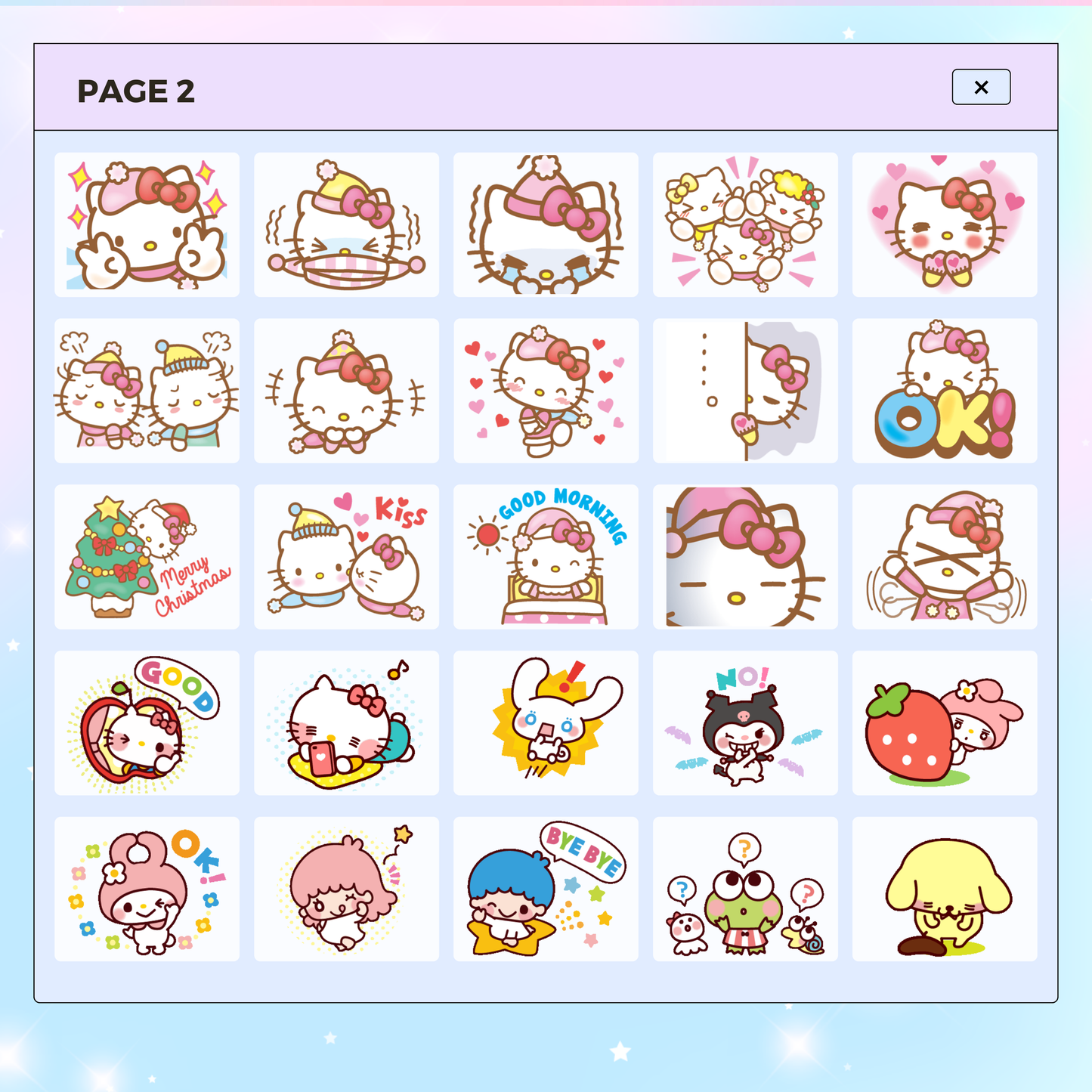 88 Hello Kitty, Cinnamoroll and Friends | Goodnotes Planner | Digital Stickers | PNG Files | Variety Pack