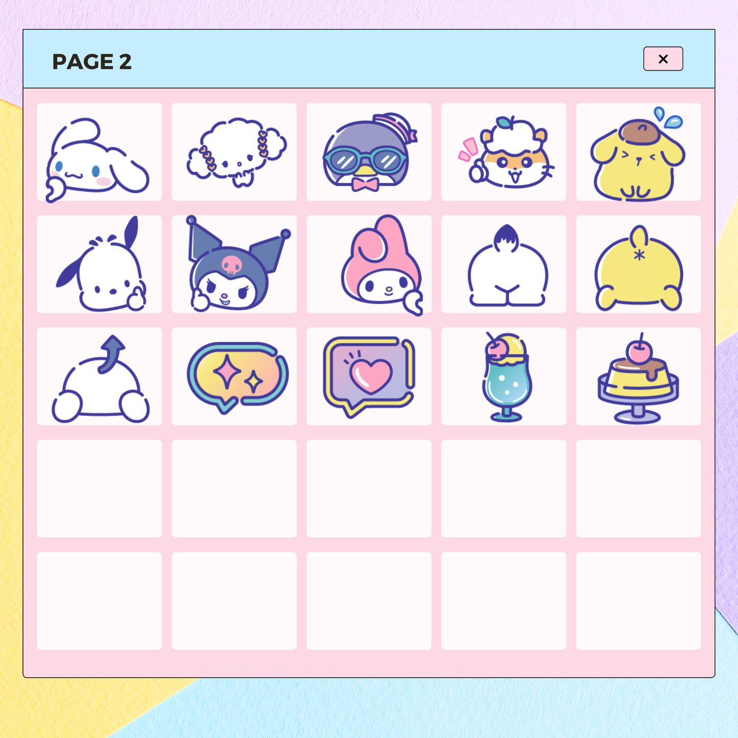 40 Assorted Kawaii Character Faces | Goodnotes Planner | Digital Stickers | PNG Files | Variety Pack