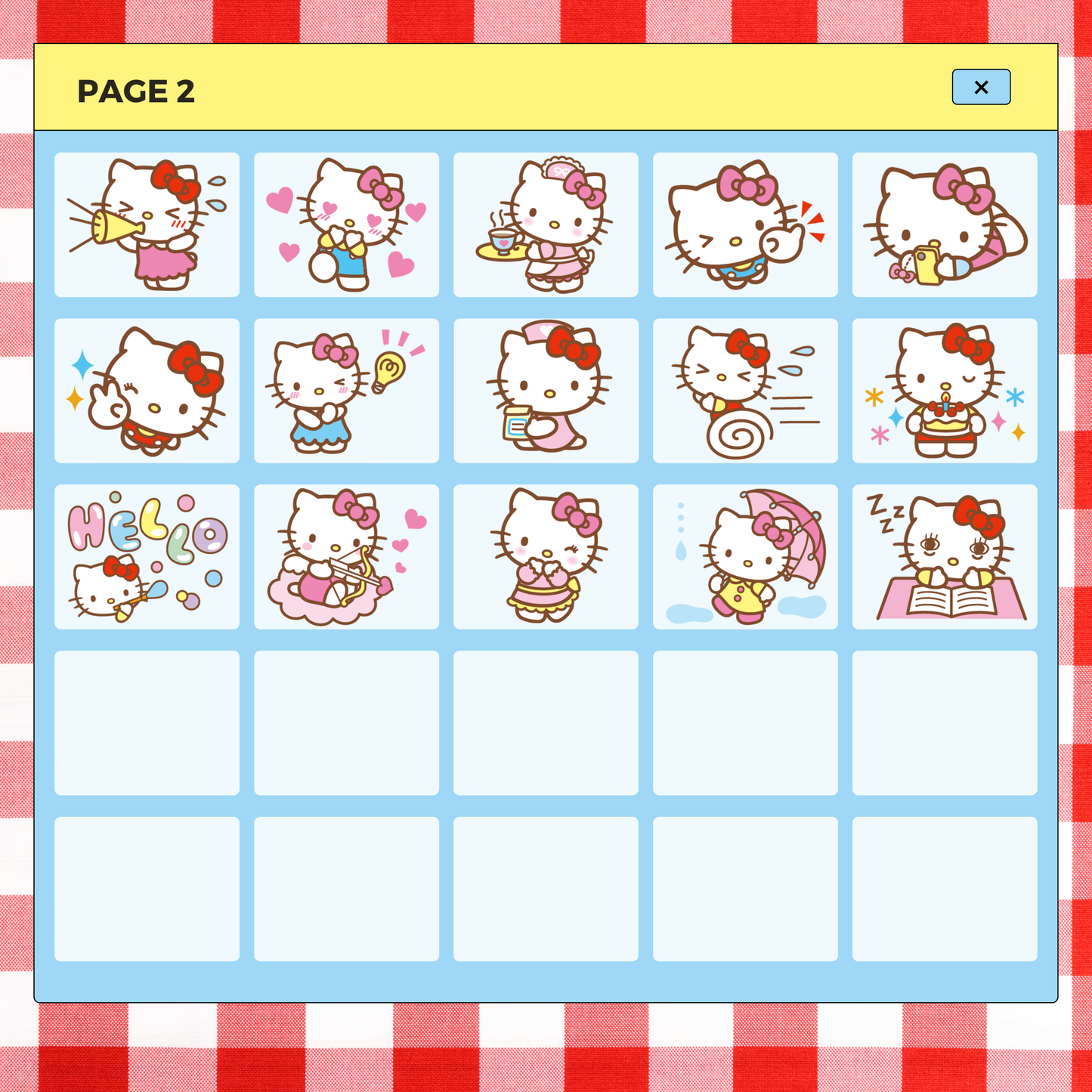 40 Hello Kitty Stickers | Goodnotes Planner | Digital Stickers | PNG Files | Variety Pack