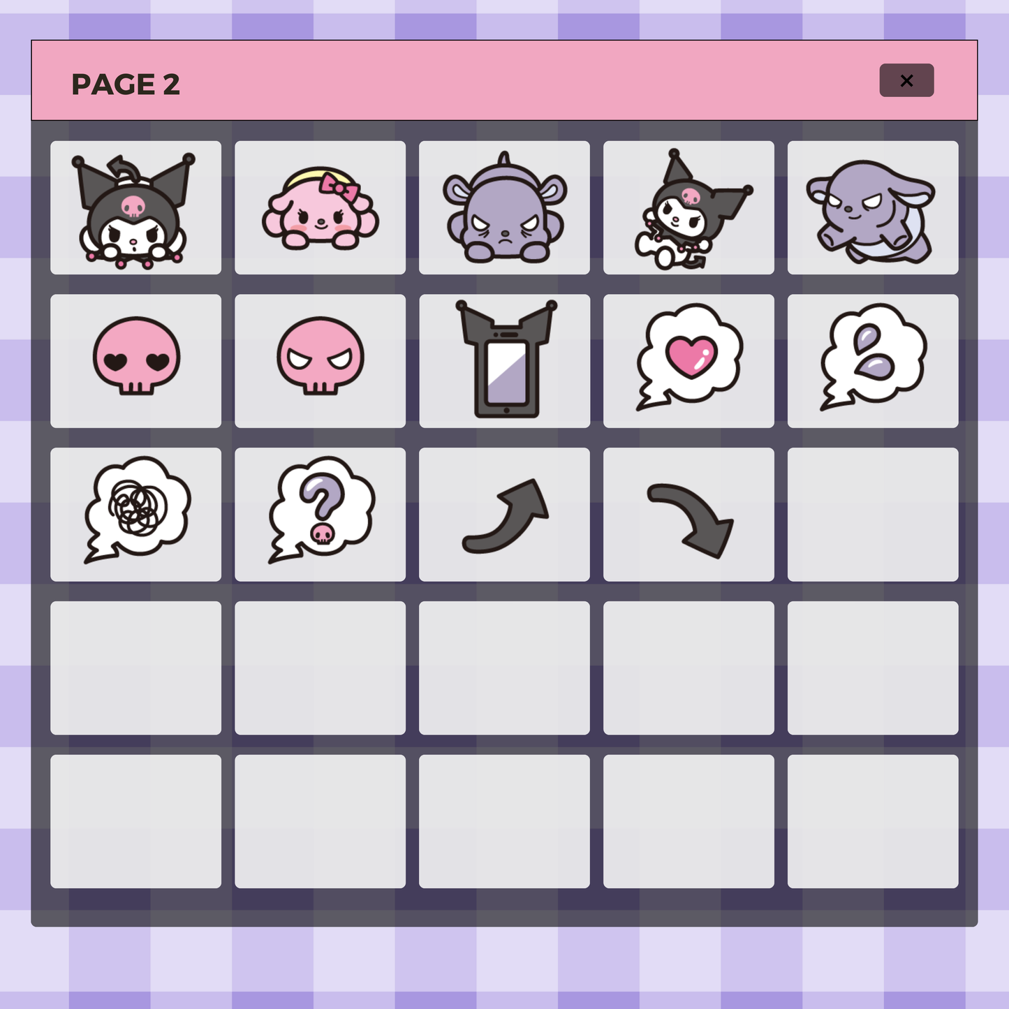 39 Kuromi and Friends Faces | Goodnotes Planner | Digital Stickers | PNG Files | Variety Pack