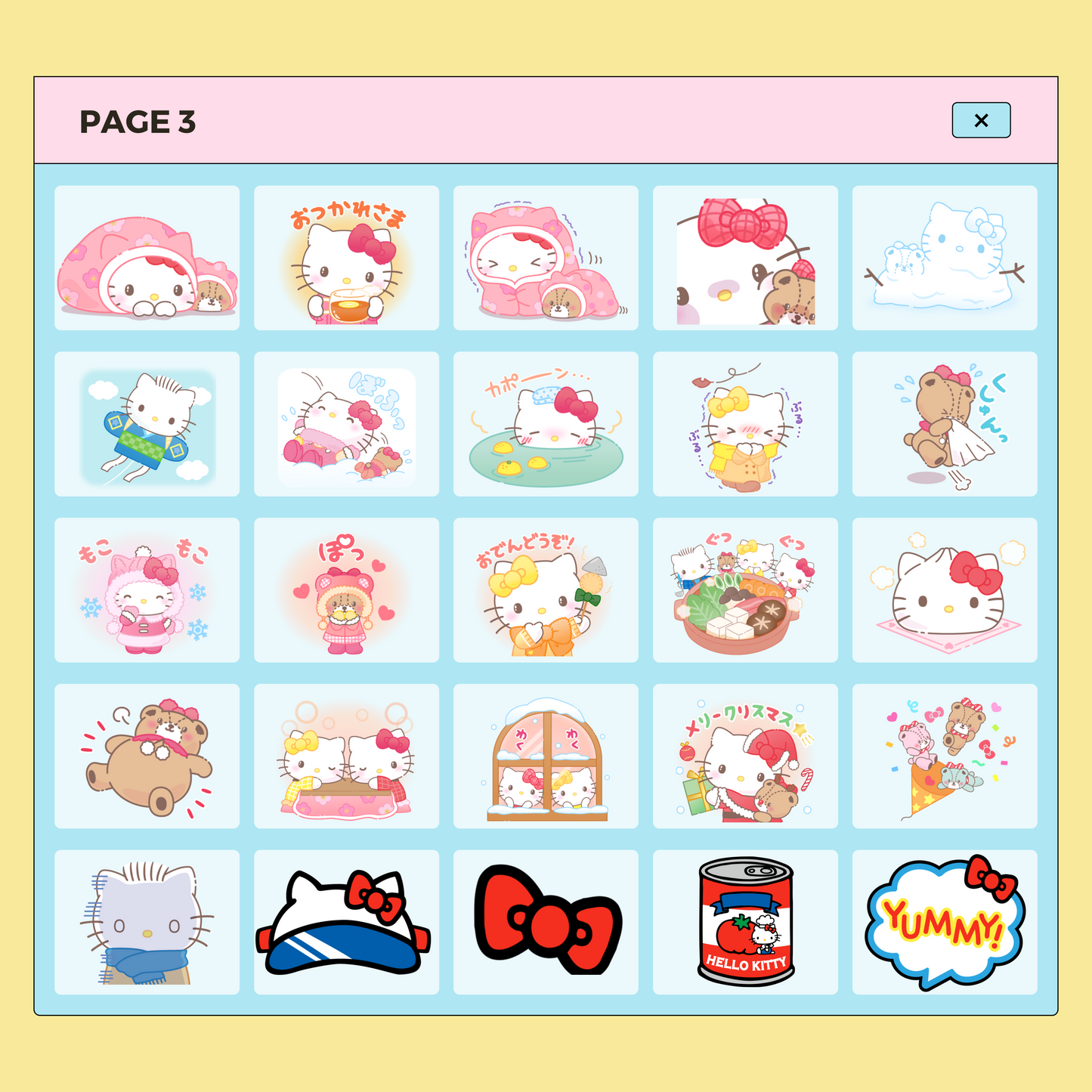 99 Hello Kitty Doodle Stickers | Goodnotes Planner | Digital Stickers | PNG Files | Variety Pack