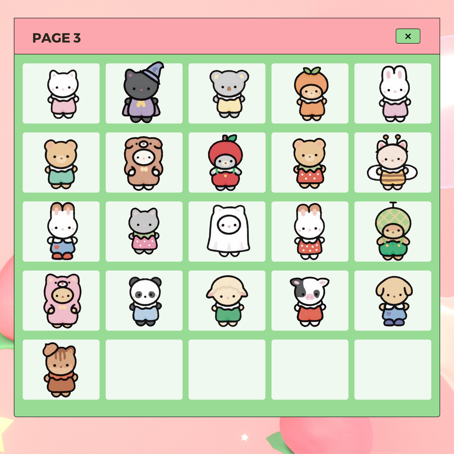 71 Kawaii Assorted Characters in Costumes | Goodnotes Planner | Digital Stickers | PNG Files | Variety Pack