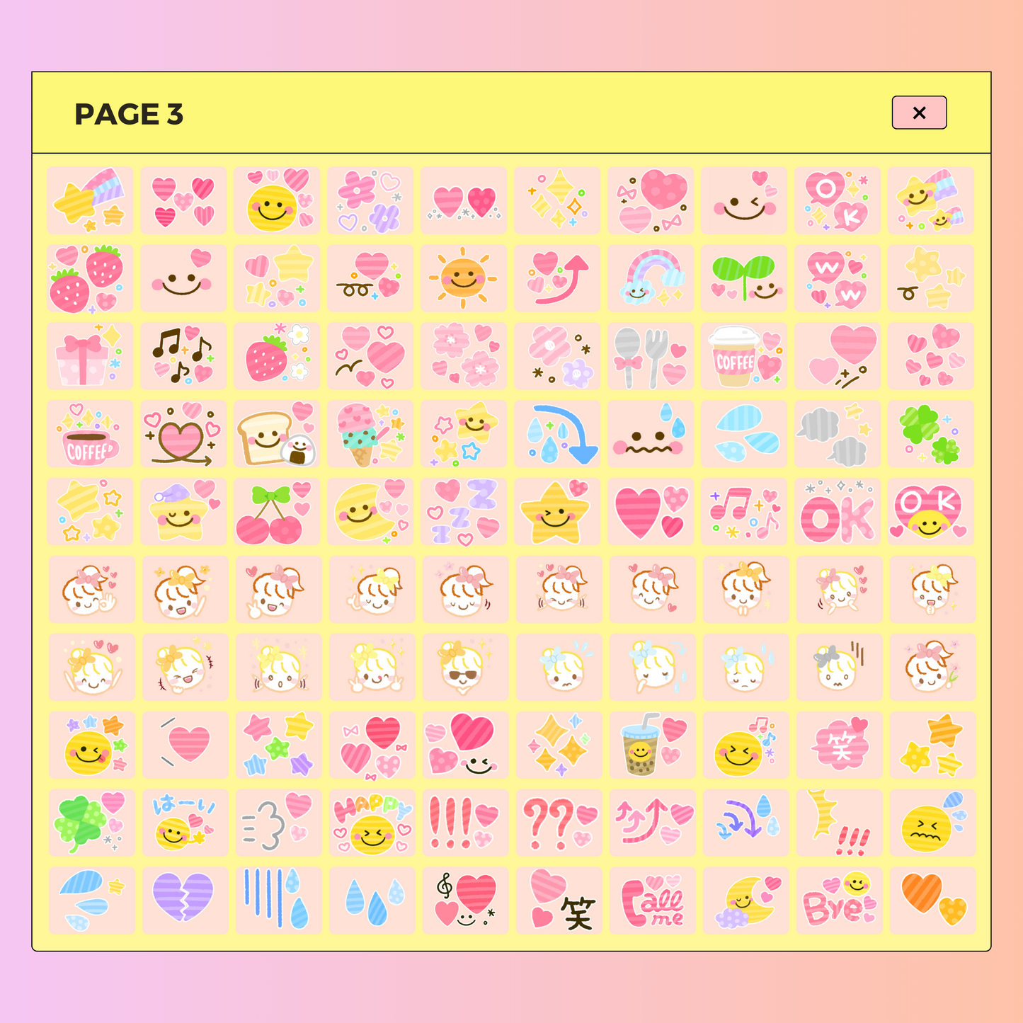 600 Cute Cartoon Style Digital Stickers | Goodnotes Planner | Digital Stickers | PNG Files | Variety Pack