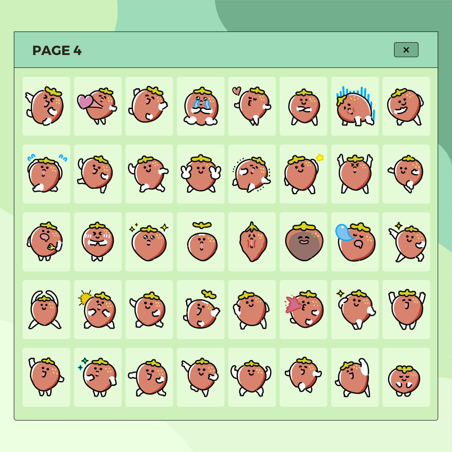 400 Kawaii Fruits and Vegetables Digital Stickers | Goodnotes Planner | Digital Stickers | PNG Files | Variety Pack