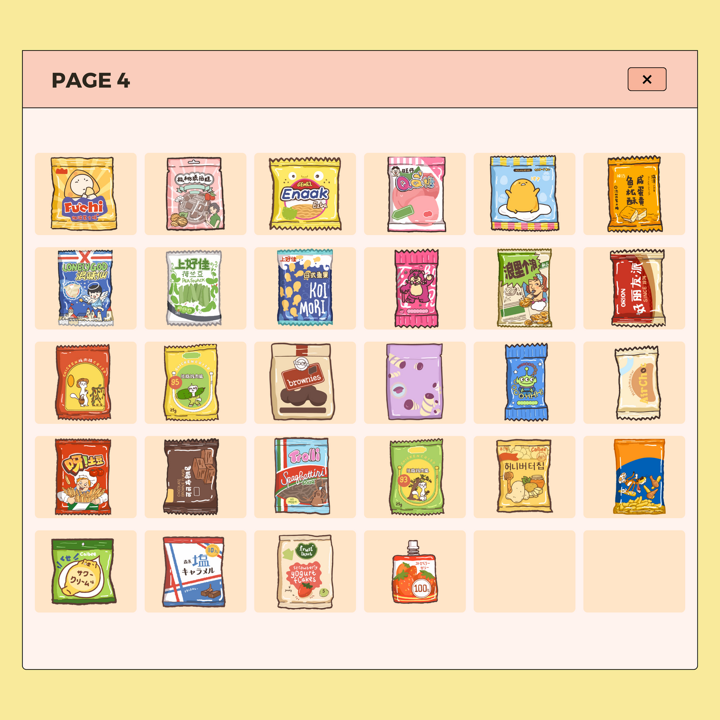 76 Asian Snacks Digital Stickers | Goodnotes Planner | Digital Stickers | PNG Files | Variety Pack