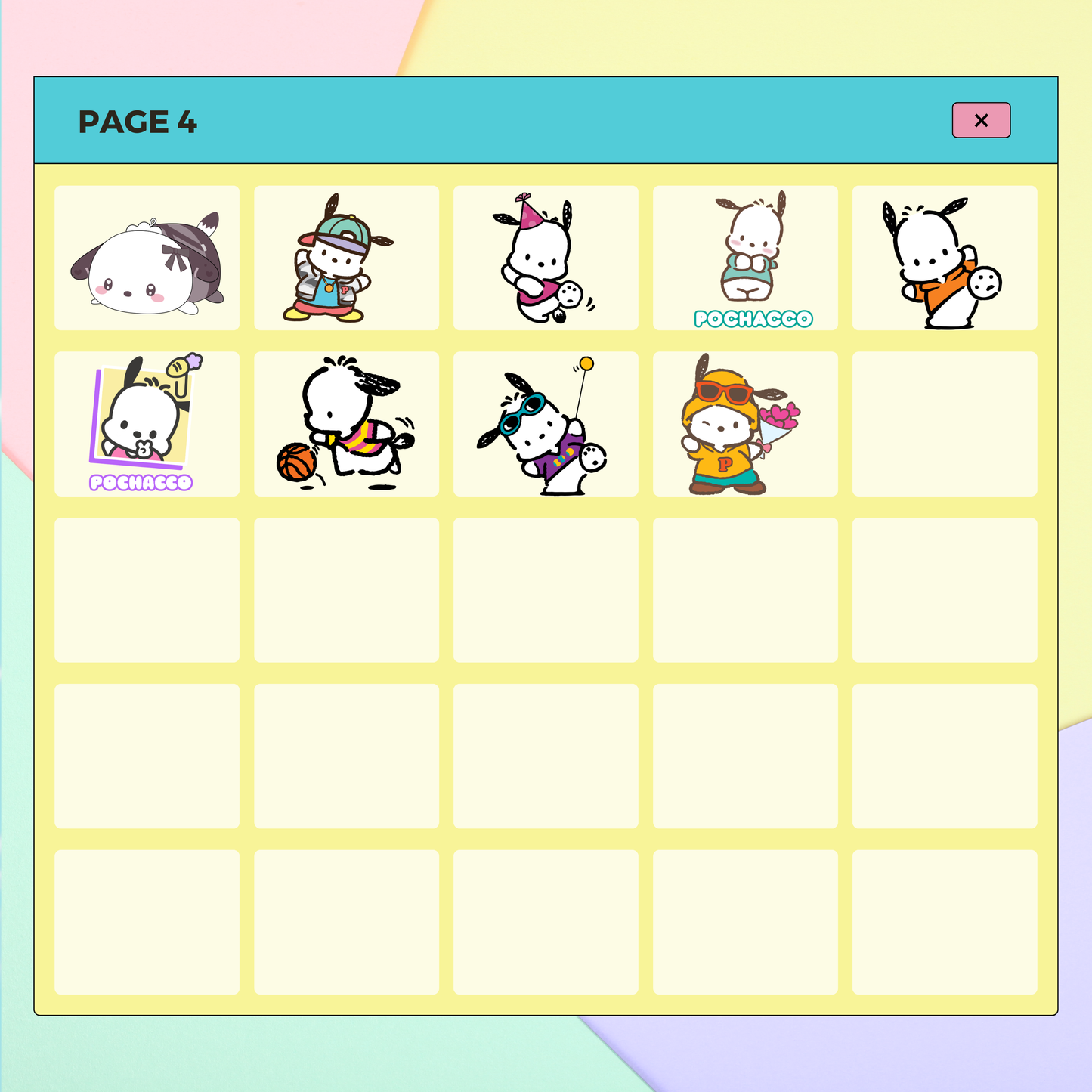 84 Pochacco Stickers | Goodnotes Planner | Digital Stickers | PNG Files | Variety Pack