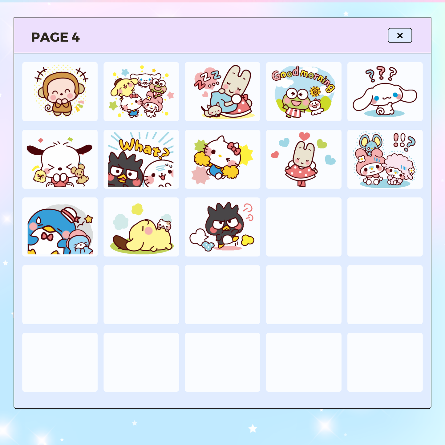 88 Hello Kitty, Cinnamoroll and Friends | Goodnotes Planner | Digital Stickers | PNG Files | Variety Pack