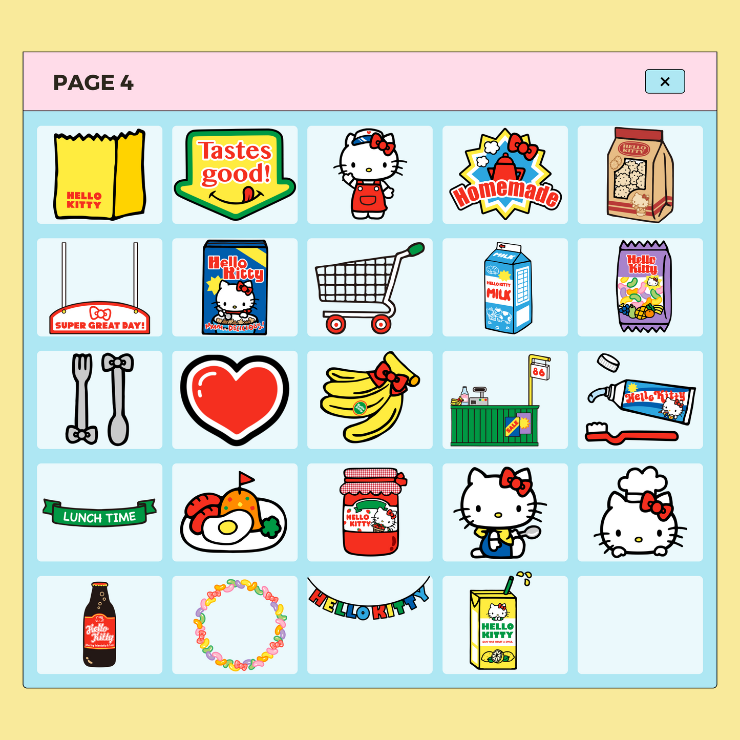 99 Hello Kitty Doodle Stickers | Goodnotes Planner | Digital Stickers | PNG Files | Variety Pack