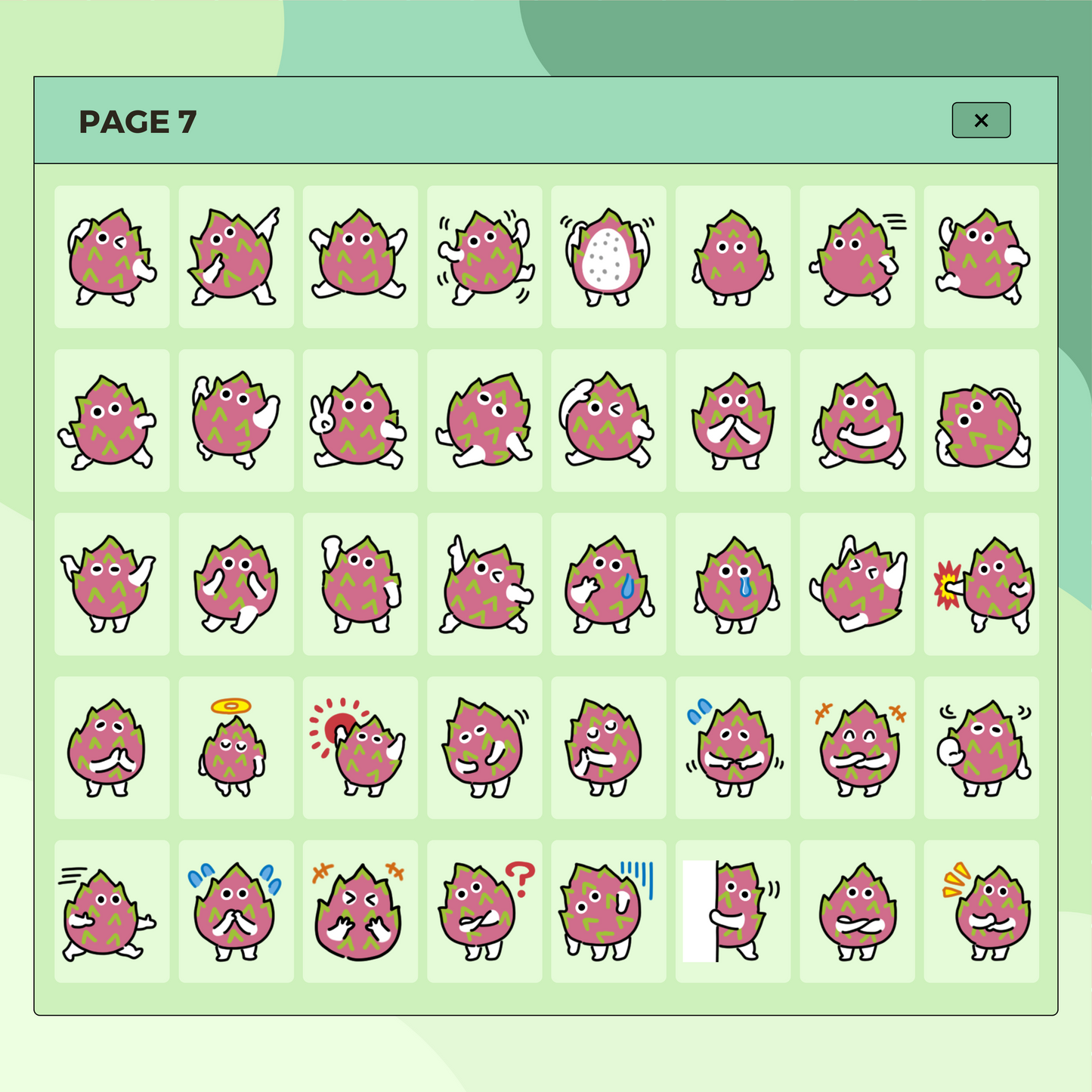 400 Kawaii Fruits and Vegetables Digital Stickers | Goodnotes Planner | Digital Stickers | PNG Files | Variety Pack