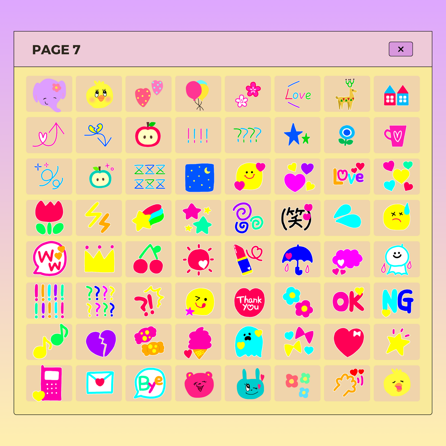 520 Cute Colorful Digital Stickers | Goodnotes Planner | Digital Stickers | PNG Files | Variety Pack