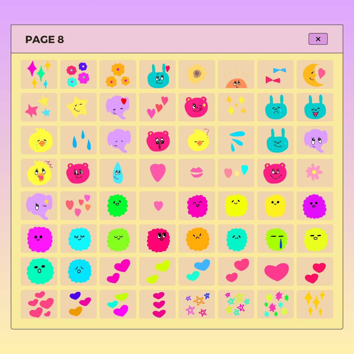 520 Cute Colorful Digital Stickers | Goodnotes Planner | Digital Stickers | PNG Files | Variety Pack