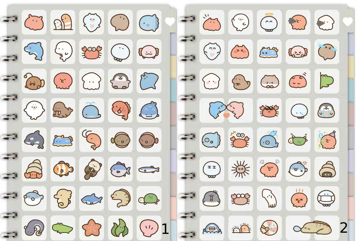 478 Assorted Cute Doodle Style Stickers | Goodnotes Planner | Digital Stickers  | PNG Files | Variety Pack