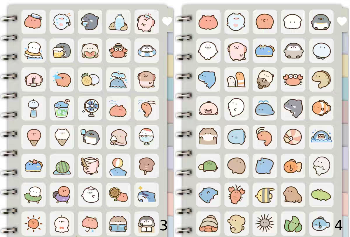 478 Assorted Cute Doodle Style Stickers | Goodnotes Planner | Digital Stickers  | PNG Files | Variety Pack